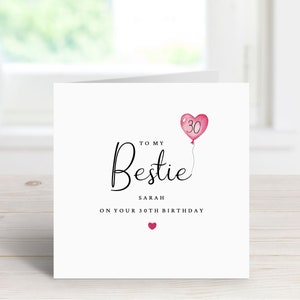 Best Friend 30th Birthday Card - Bestie Birthday Card - Sister Card - Birthday Card - Best Friend Card - BFF Card - 30th Birthday Card - BF1