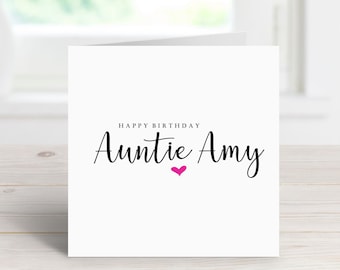 Auntie Birthday Card | Best Auntie Ever | Special Auntie Card | Sister Birthday Card | Special Auntie Card | Heart Aunt Birthday Card | AU1