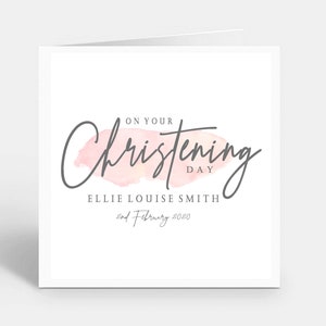 Girl's Christening Card - Girl's Baptism Card - Baby Boy Christening Card - Baby Girl Christening Card  - Christening Card for her