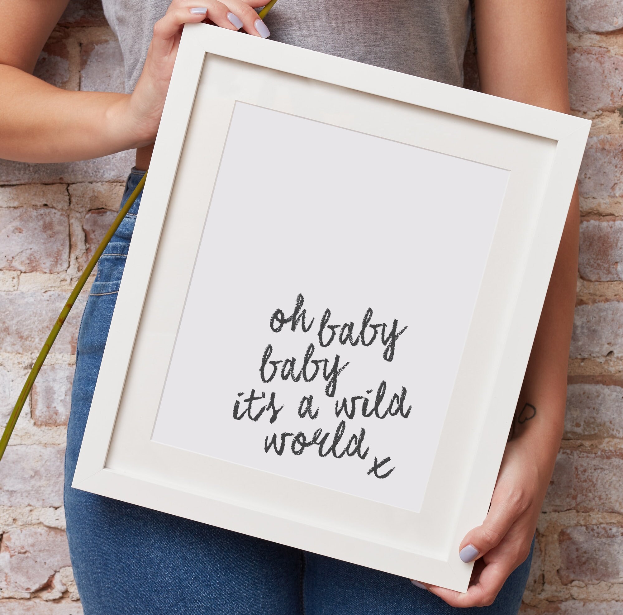 Oh Baby Baby Its A Wild World Wall Print Family Home Print Etsy Oh Baby Baby Its A Wild World Wall Print Family Home Print Etsy