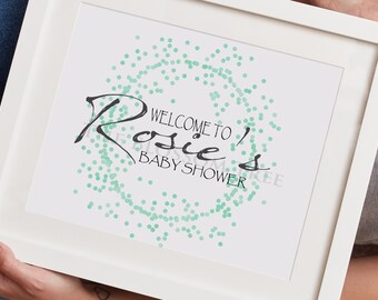 Personalised Welcome Baby Shower Sign Print - Baby Shower Sign - Baby Shower Ideas - Baby Shower Digital Download - Print at Home