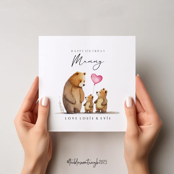 Personalised Birthday Card For Mummy | Nanny Birthday Card | Mummy Birthday | Our Mummy Card | From Son | From Daughter | From Both of Us