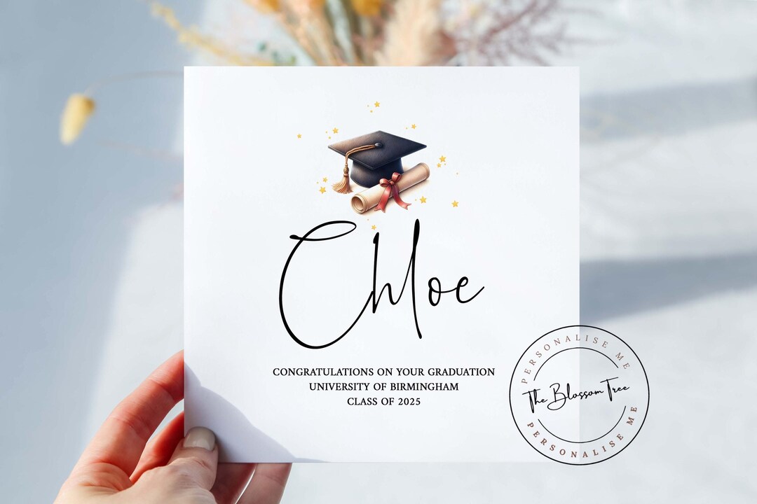 Name Note For Graduation Personalised Graduation Card | Name Graduation Card | Graduation Card ...