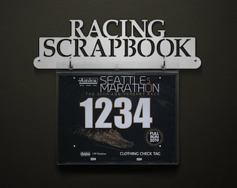 Racing Scrapbook Bib Display - BIB Hanger - Display Your Racing Bibs!