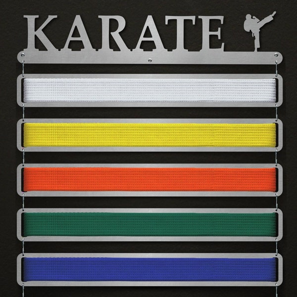 Karate Belt Display - Modular Design! - Male OR Female Figure Options - Martial Arts Belt Hanger