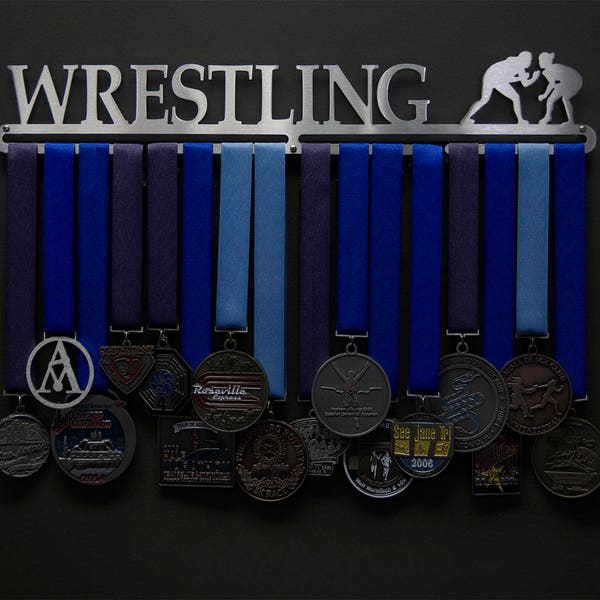 Wrestling - Male OR Female Figures Available - Allied Medal Hanger Holder Display Rack