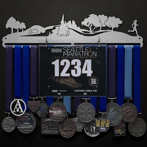 Trailscape - Male, Female, And Couple options available - BIB + Medals - Display Your Bibs With Your Medals!
