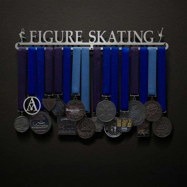 Figure Skating - Male OR Female Figure Options Available - Allied Medal Hanger Holder Display Rack