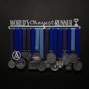 World's Okayest Runner - Allied Medal Hanger Holder Display Rack