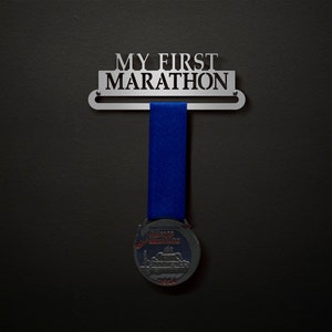 My First Marathon - Various Font Options Available - Allied Medal Hanger Holder Display Rack