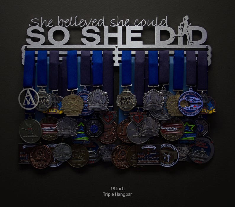 She Believed She Could So She Did Allied Medal Hanger Holder Display Rack image 4