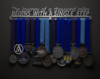 The Journey Of a Thousand Miles Begins With a Single Step - Allied Medal Hanger Holder Display Rack