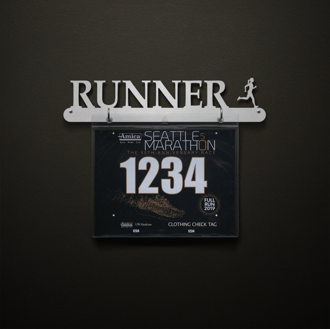 Runner Bib Display BIB Hanger Male, Female, and Text Only Options