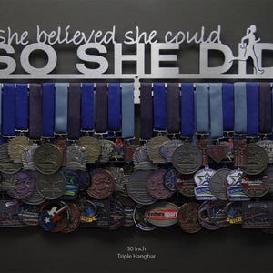 She Believed She Could So She Did Allied Medal Hanger Holder Display Rack image 6
