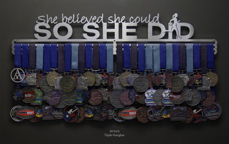 She Believed She Could So She Did Allied Medal Hanger Holder Display Rack image 6