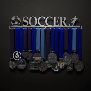 Soccer - Male OR Female Figure available - Allied Medal Hanger Holder Display Rack