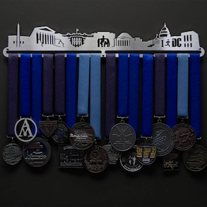 Washington DC Cityscape - Allied Medal Hanger Holder Display Rack