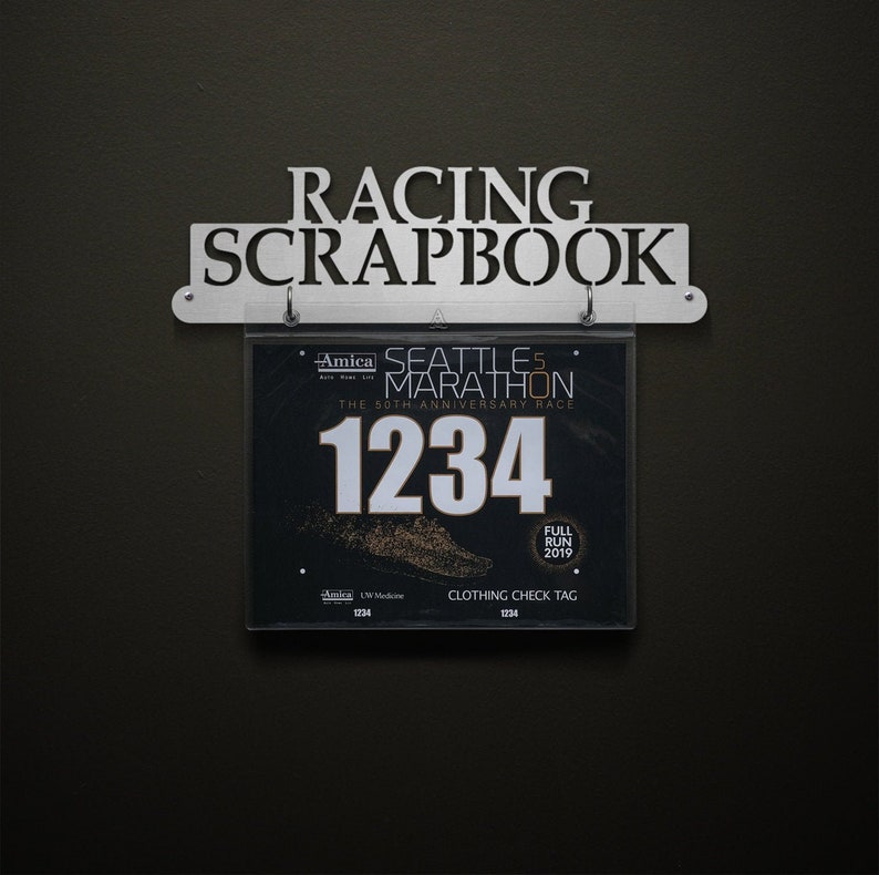 Racing Scrapbook Bib Display BIB Hanger Display Your Etsy