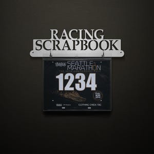 Racing Scrapbook Bib Display - BIB Hanger - Display Your Racing Bibs!