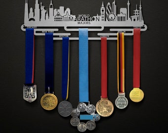 World Marathon Majors - Cityscape Edition - Allied Medal Hanger Holder Display Rack