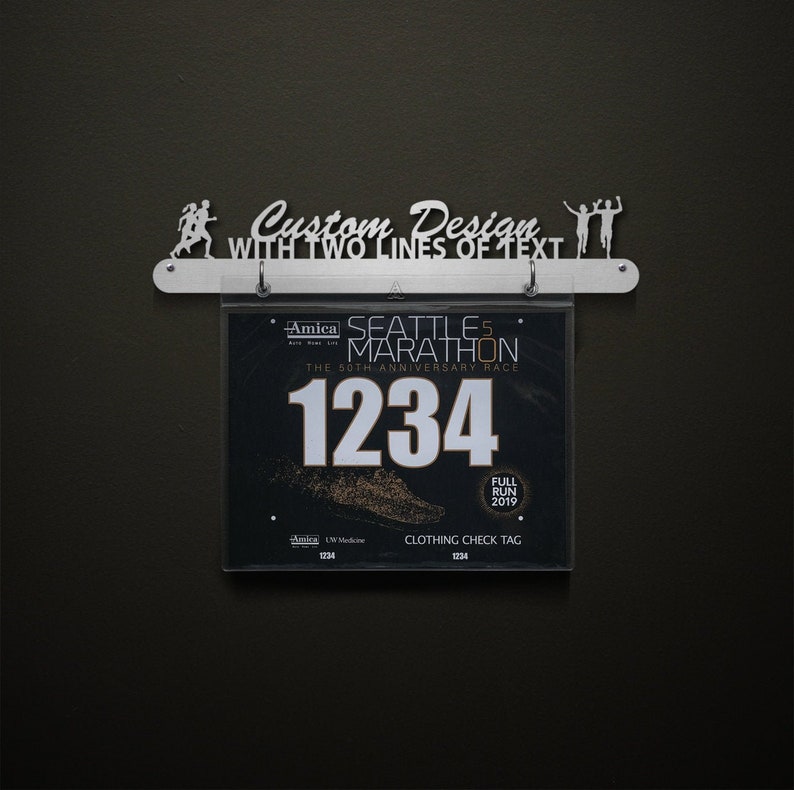Custom Bib Display With Two Lines of Text BIB Hanger Etsy