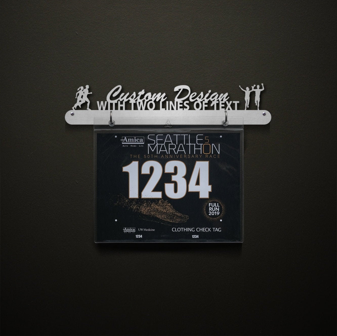 Custom Bib Display With Two Lines of Text BIB Hanger - Etsy