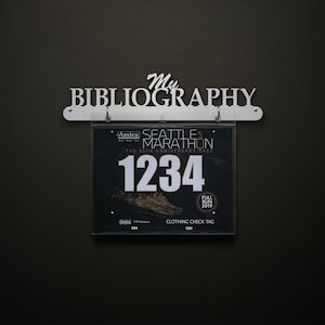 My Bibliography Bib Display - BIB Hanger - Display Your Racing Bibs!
