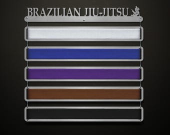 Brazilian Jiu Jitsu Belt Display - Modular Design! - Male OR Female Figure Options - Martial Arts Belt Hanger