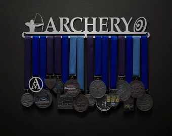 Archery - Male OR Female Figure Available - Recurve OR Compound Bow Options - Allied Medal Hanger Holder Display Rack