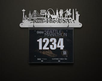 Espositore per pettorali Run The USA - BIB Hanger - Esponi i tuoi pettorali da gara!