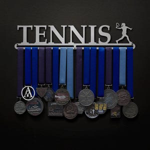Tennis - Male and Female Figures Available - Allied Medal Hanger Holder Display Rack