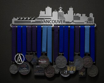 Vancouver Cityscape - Allied Medal Hanger Holder Display Rack