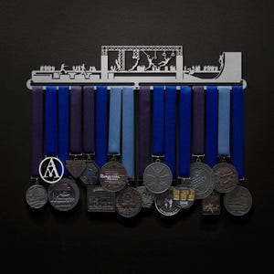 Ninja Warrior Obstacle Course - Male and Female Options Available - Allied Medal Hanger Holder Display Rack