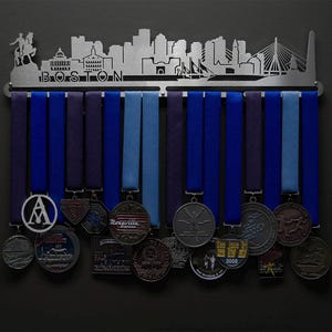 Boston Cityscape - Allied Medal Hanger Holder Display Rack