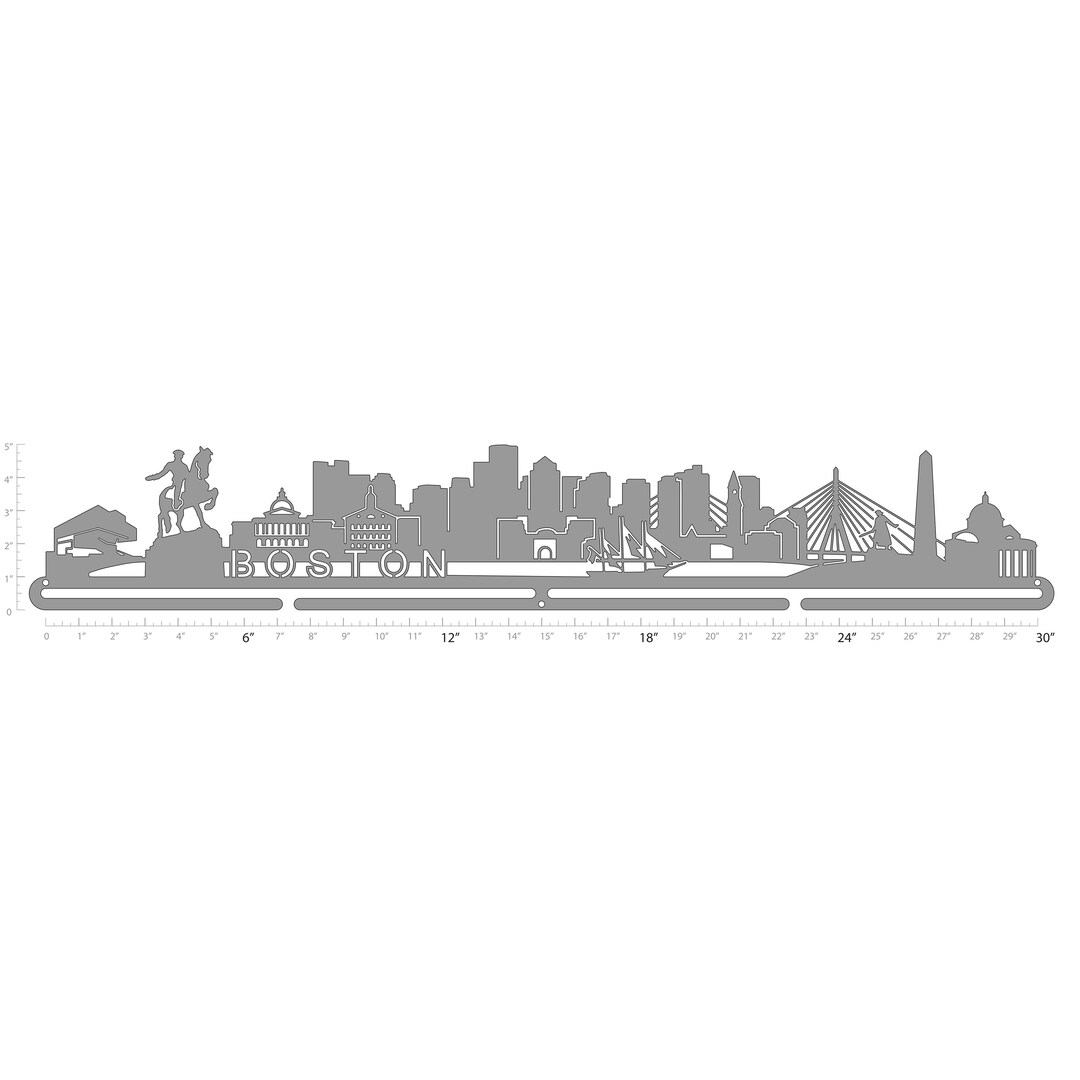 Boston Cityscape - 30in Wide W/ 1 Hang Bar - DISCOUNTED! - Allied Medal ...