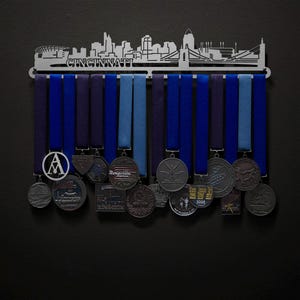 Cincinnati Cityscape - Allied Medal Hanger Holder Display Rack