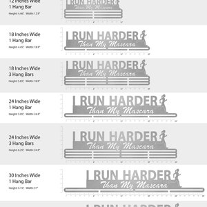 I Run Harder Than My Mascara Allied Medal Hanger Holder Display Rack image 3