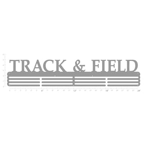 Track and Field - 24in Wide w/ 3 Hang Bars - BIB + Medals - DISCOUNTED! - Display Your Bibs With Your Medals!