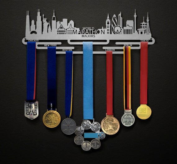 Allied Medal Hanger - 'She Believed She Could So She Did' Swimmer Design - 12" Wide With 3 Bars