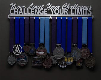 Never Limit Your Challenges, Challenge Your Limits - Allied Medal Hanger Holder Display Rack