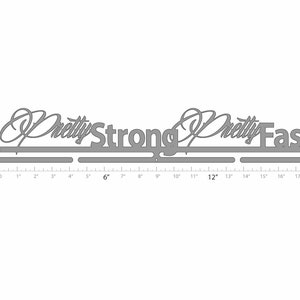 Pretty Strong Pretty Fast - DISCOUNTED! - 18in wide 1 hang bar - Allied Medal Hanger Holder Display Rack