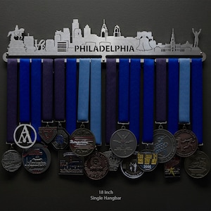 Philadelphia Cityscape - Allied Medal Hanger Holder Display Rack