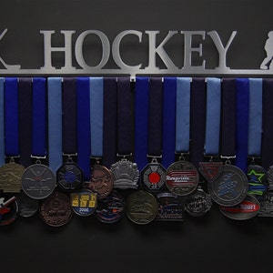 Hockey - Male, Female, or Goalie Figure - Allied Medal Hanger Holder Display Rack