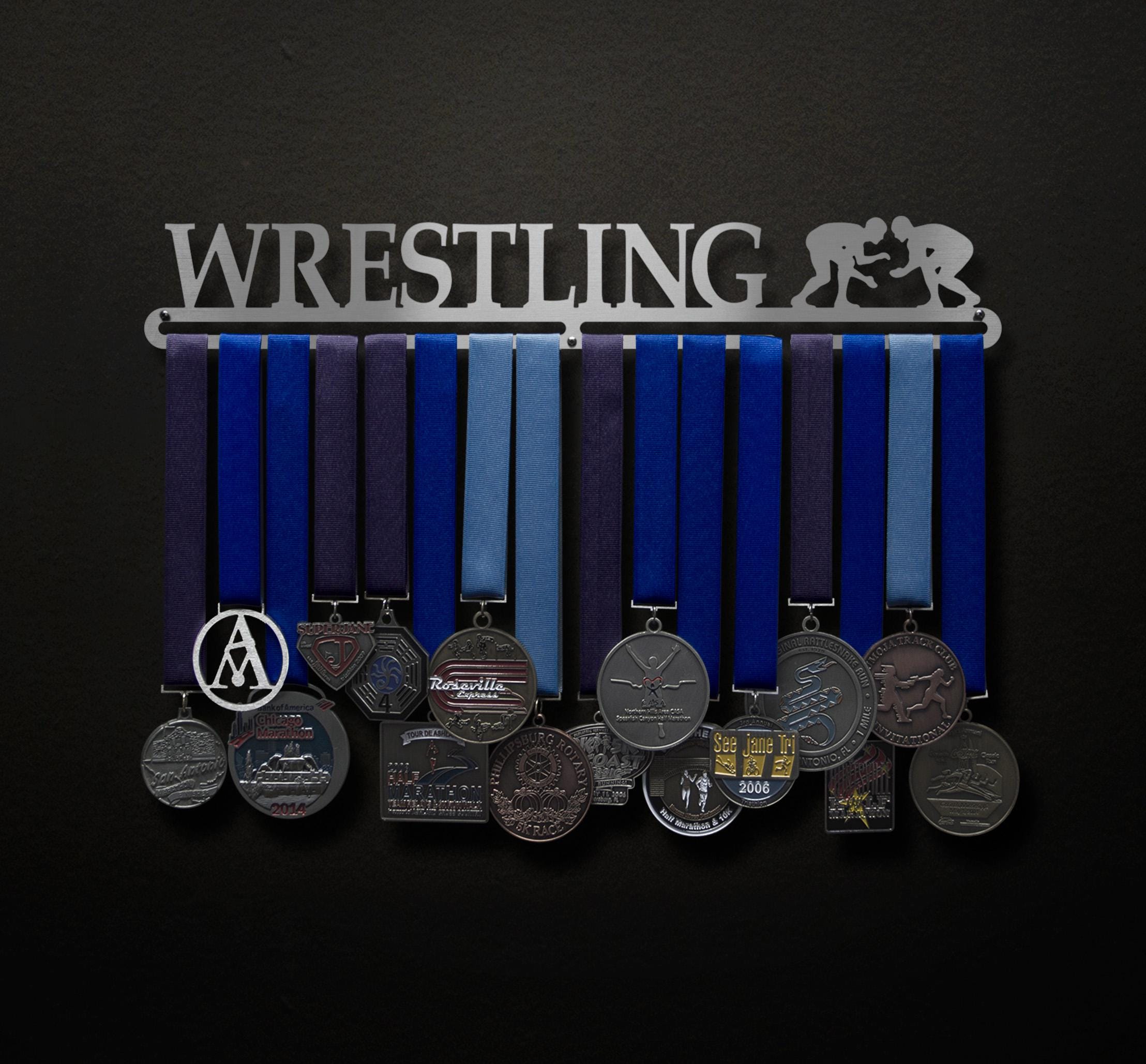 Wrestling - Male Or Female Figures Available Allied Medal Hanger Holder Display Rack
