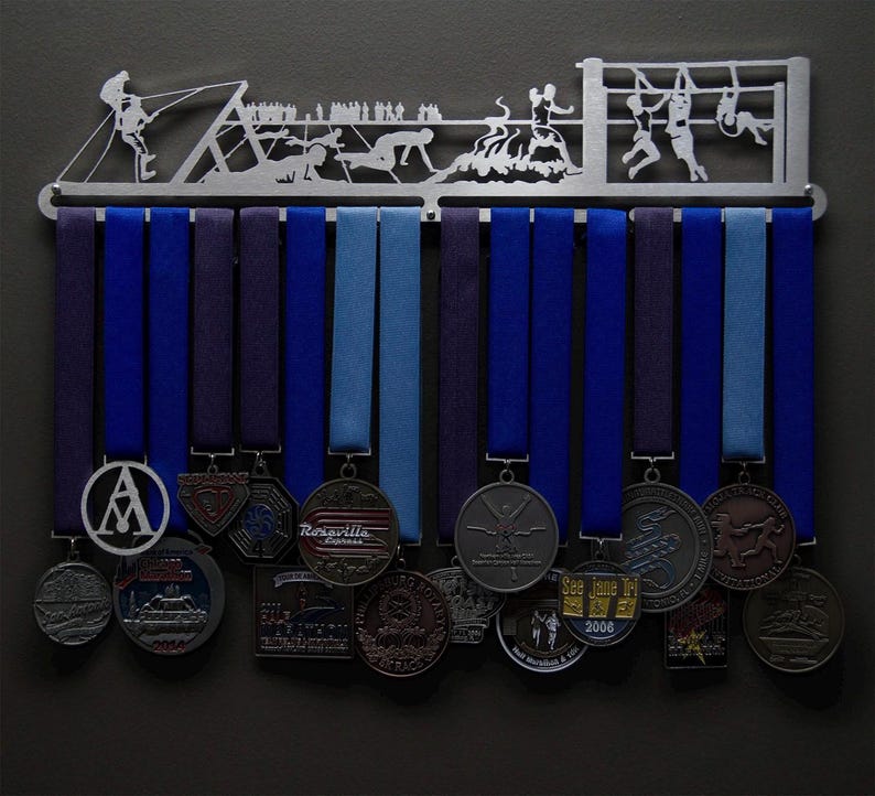 Perchero de exhibición para medallas de Allied - Carrera de obstáculos imagen 1