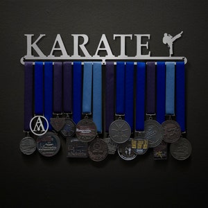 Karate - Male or Female Figure Options - Allied Medal Hanger Holder Display Rack