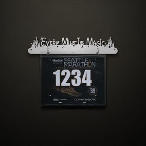 Every Mile Is Magic Bib Display - BIB Hanger - Display Your Racing Bibs!