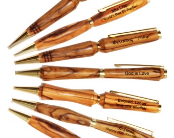 Bethlehem Olivewood Pens - Engraving Available - Free shipping (in US)