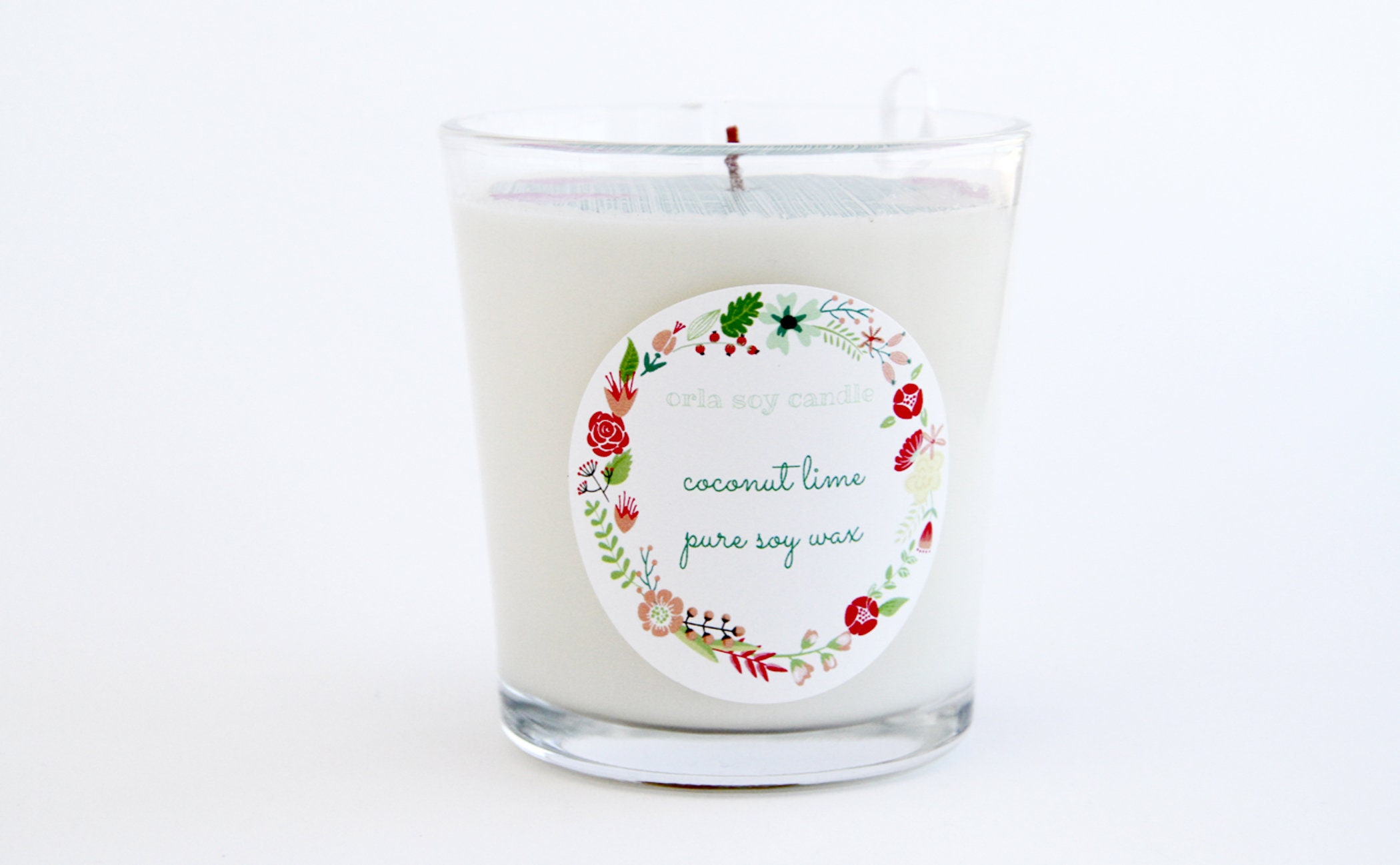 12 oz. Scented Natural Soy Wax Candle Orla Soy Candle Clear Etsy