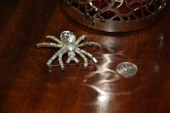 Rhinestone Spider Arthropods Vintage New Spider B… - image 3